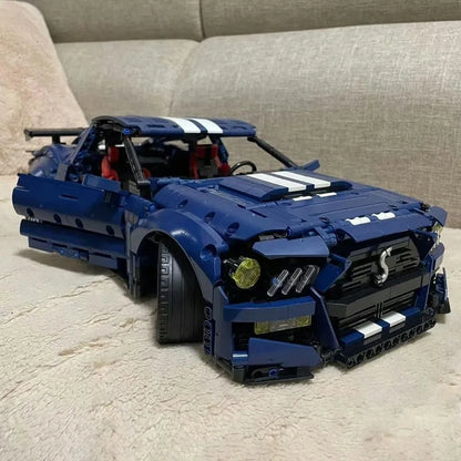 TiaGole MOC Motorized Building Block Set: Shelby GT500 Classic Racing Car T5017A
