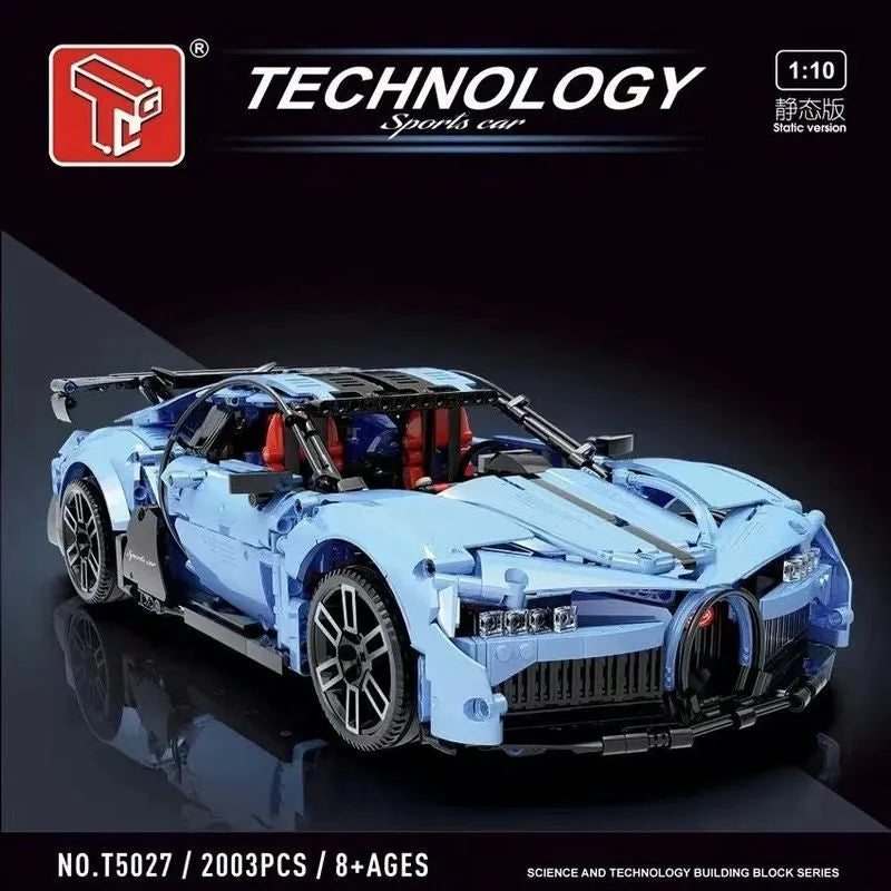 TiaGole MOC Motorized Building Block Set: Super Sports Racing Car T5027A