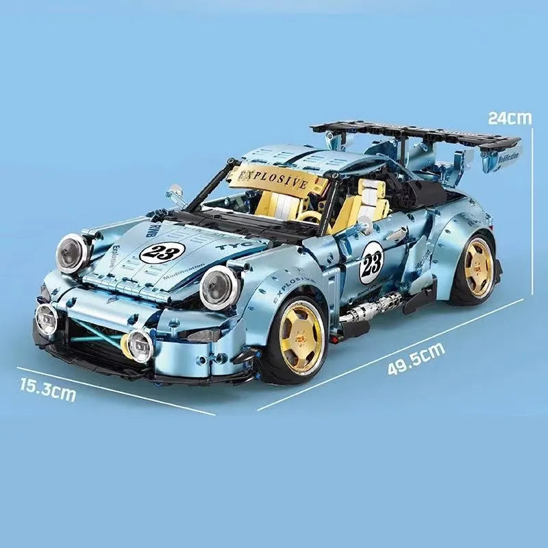 TiaGole MOC Motorized Building Block Set: Supercar Porsche 911 RWB T5036B