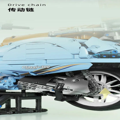TiaGole MOC Building Block Set: T4025B Vespa Classic 300 Motorcycle