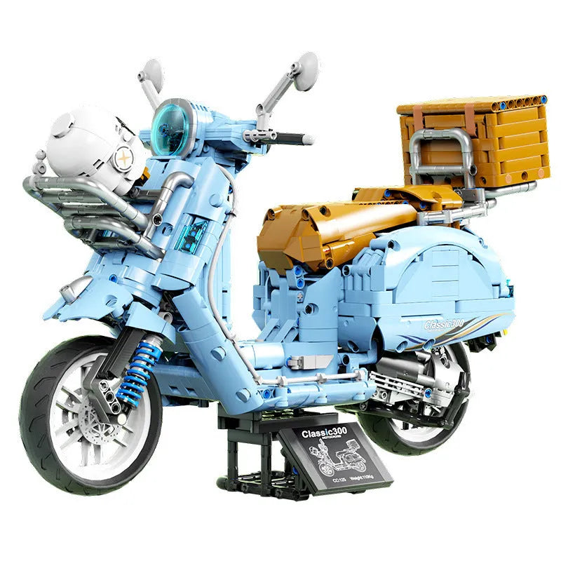 TiaGole MOC Building Block Set: T4025B Vespa Classic 300 Motorcycle