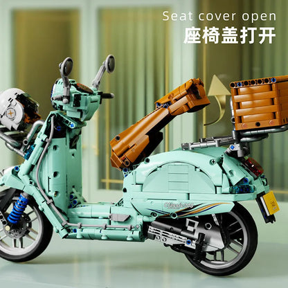 TiaGole MOC Building Block Set: T4025B Vespa Classic 300 Motorcycle