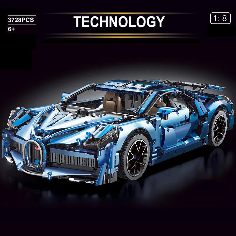 TiaGole MOC Motorized Building Block Set: T5004 Bugatti Divo Racing Car