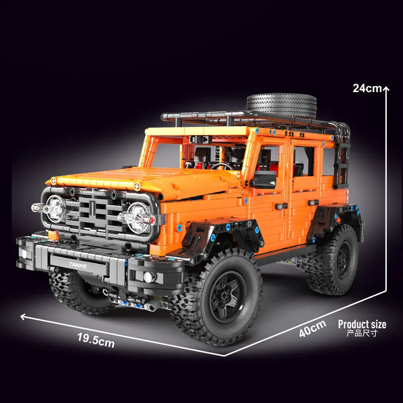 TiaGole MOC Motorized Building Block Set: T5015 Off-Road SUV AWD Tank 300 Car