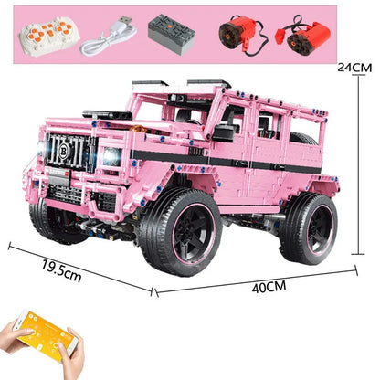 TiaGole MOC Motorized Building Block Set: T5016B RC Off-Road SUV King Kong Barbie, Model T5016BPF