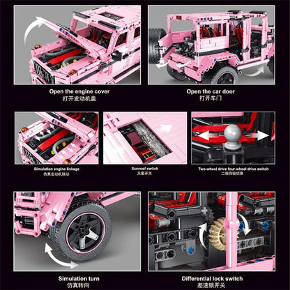 TiaGole MOC Motorized Building Block Set: T5016B RC Off-Road SUV King Kong Barbie, Model T5016BPF