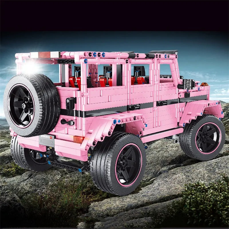 TiaGole MOC Motorized Building Block Set: T5016B RC Off-Road SUV King Kong Barbie, Model T5016BPF