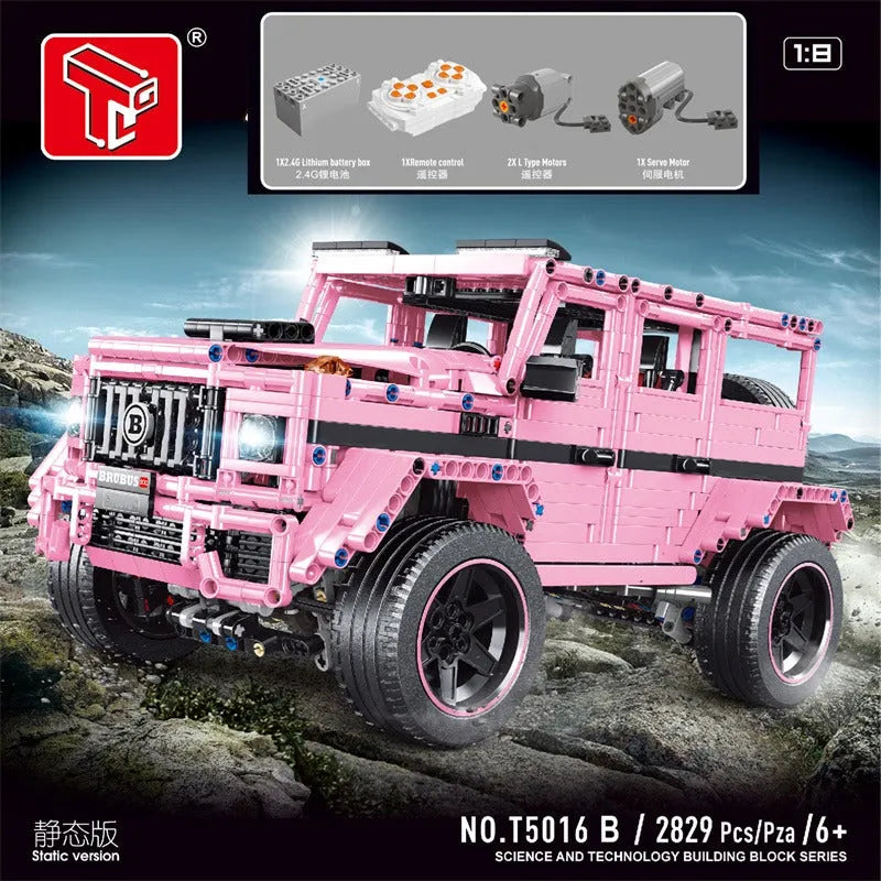 TiaGole MOC Motorized Building Block Set: T5016B RC Off-Road SUV King Kong Barbie, Model T5016BPF