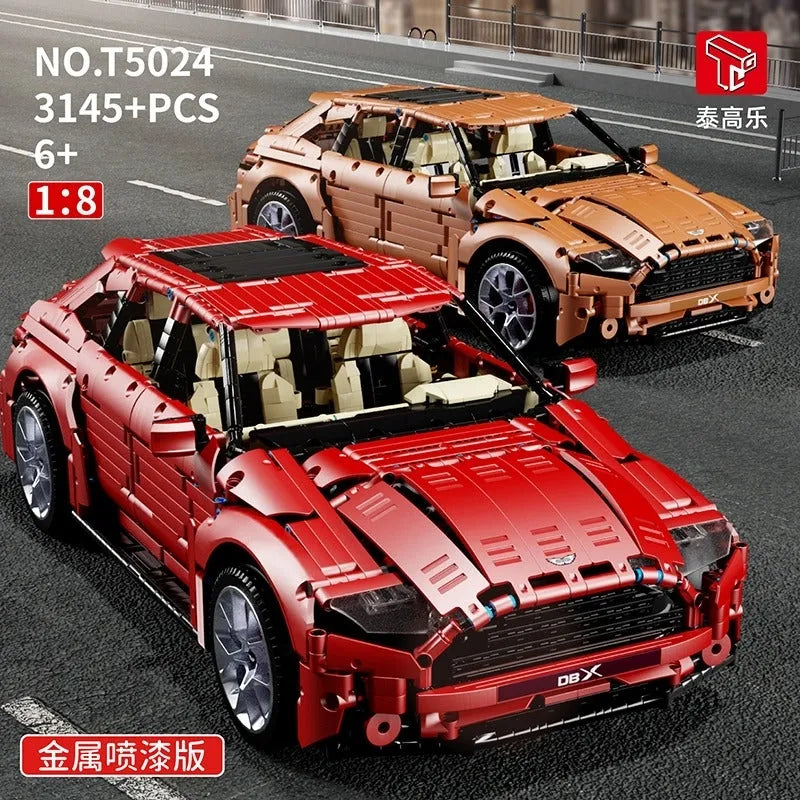 TiaGole MOC Motorized Building Block Set: T5024B Aston Martin DBX Racing Car