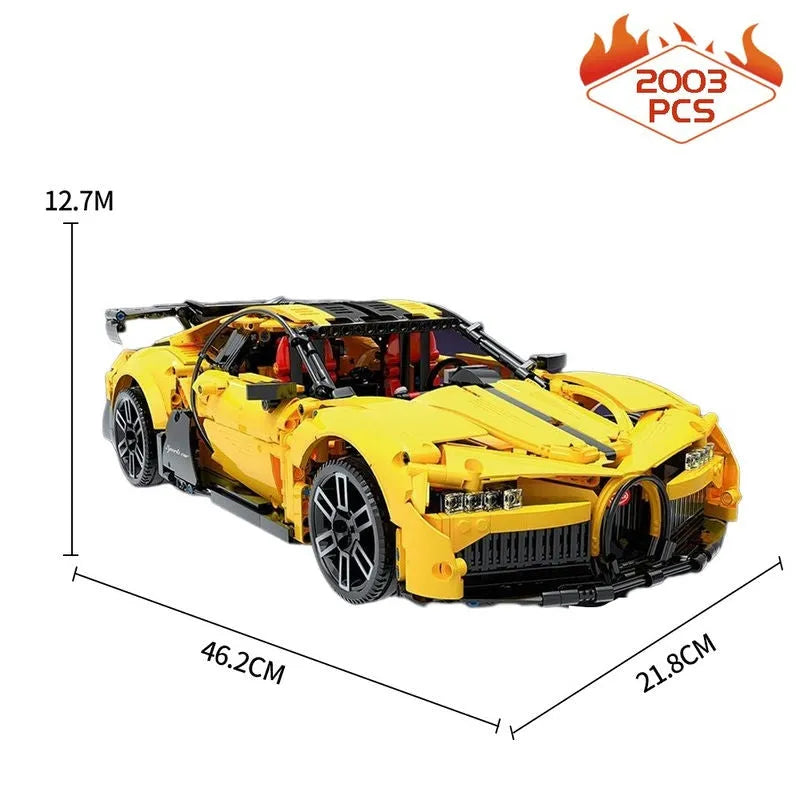 TiaGole MOC Motorized Building Block Set: T5027B Supercar Hyper Racing Car