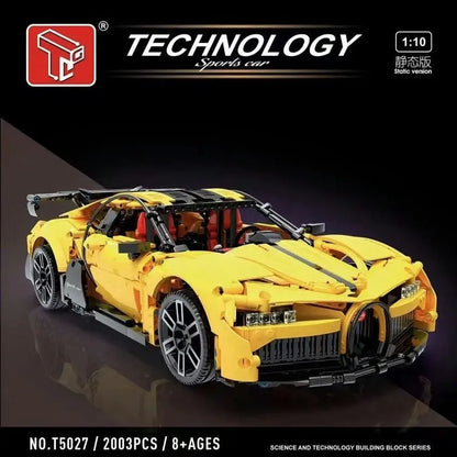 TiaGole MOC Motorized Building Block Set: T5027B Supercar Hyper Racing Car