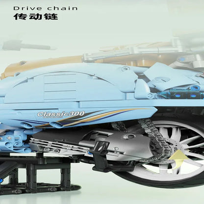 TiaGole MOC Building Block Set: Vespa Classic 300 Motorcycle T4025A