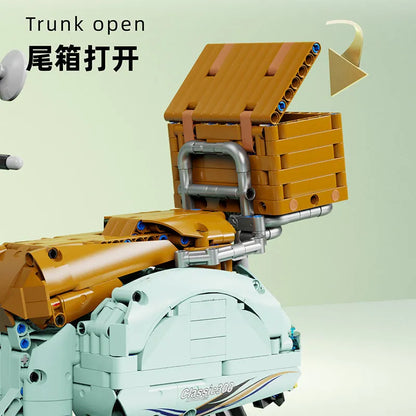 TiaGole MOC Building Block Set: Vespa Classic 300 Motorcycle T4025A