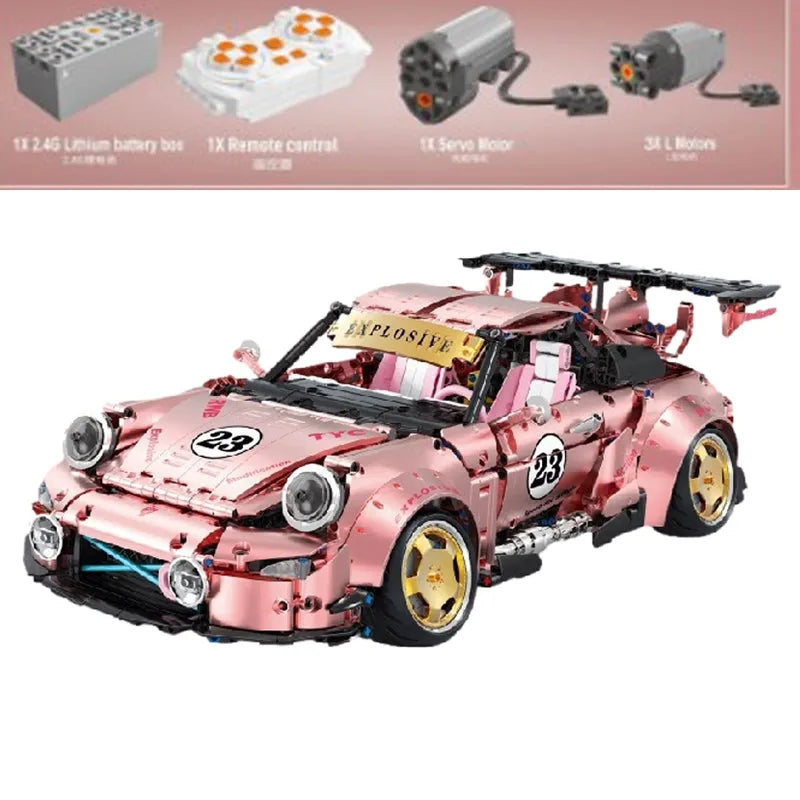 TiaGole Building Block Set: Motorized RC Porsche 911 RWB Supercar T5036A, Model T5036APF