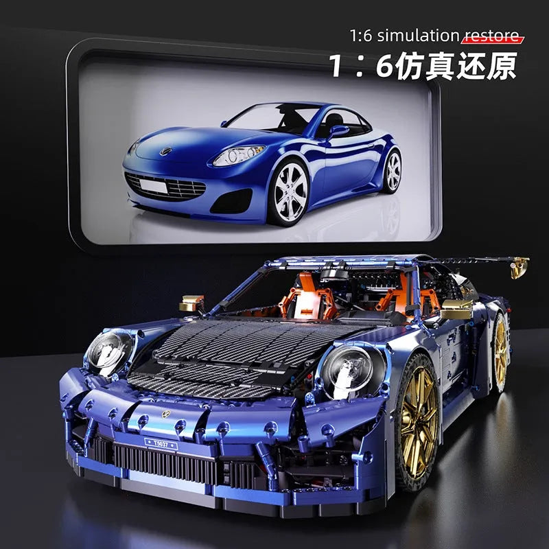 TiaGole MOC Motorized Building Block Set: Classic Super Sports Car T5037A
