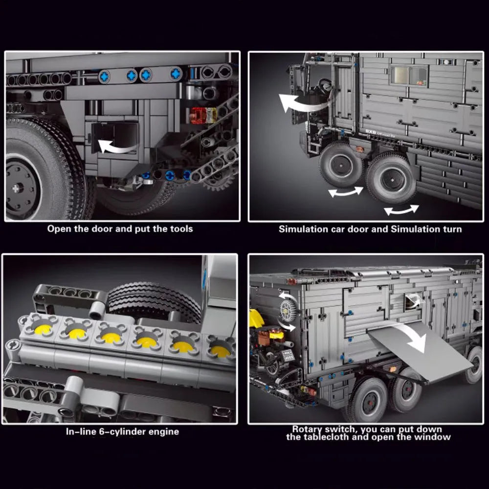 TiaGole MOC Motorized Building Block Set: RV Off-Road Heavy Truck T4009