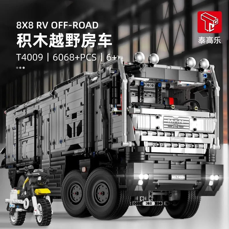 TiaGole MOC Motorized Building Block Set: RV Off-Road Heavy Truck T4009