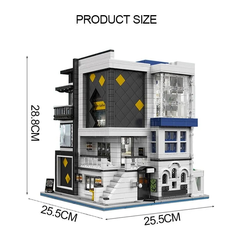 UG MOC Building Block Set: Street Art Gallery Showcase LED, Model UG10201