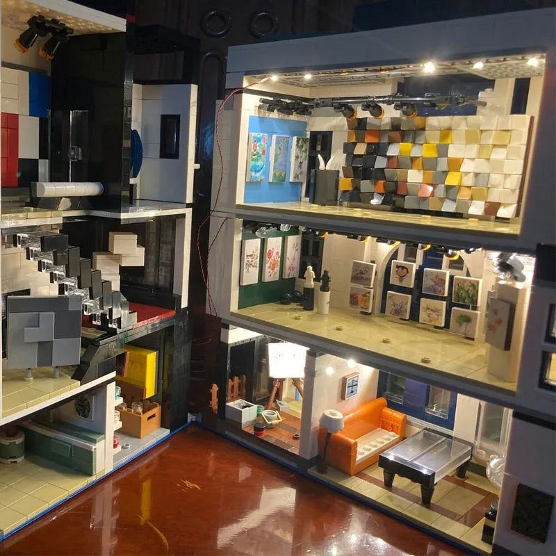 UG MOC Building Block Set: Street Art Gallery Showcase LED, Model UG10201