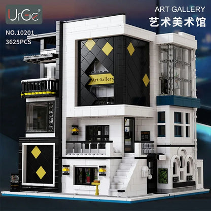 UG MOC Building Block Set: Street Art Gallery Showcase LED, Model UG10201