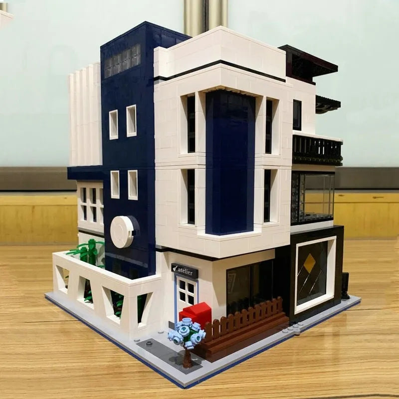 UG MOC Building Block Set: Street Art Gallery Showcase LED, Model UG10201