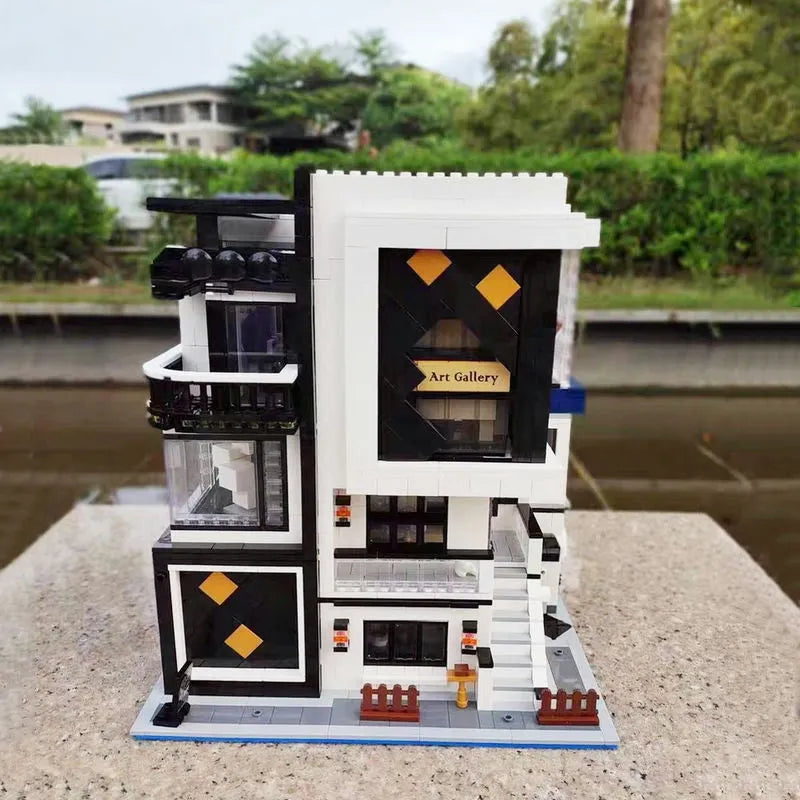 UG MOC Building Block Set: Street Art Gallery Showcase LED, Model UG10201