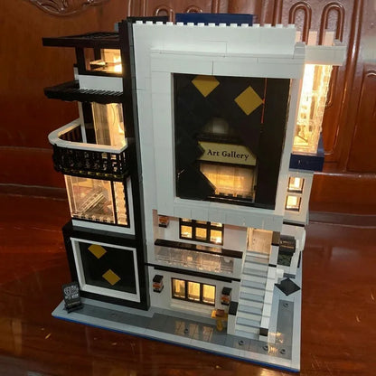 UG MOC Building Block Set: Street Art Gallery Showcase LED, Model UG10201