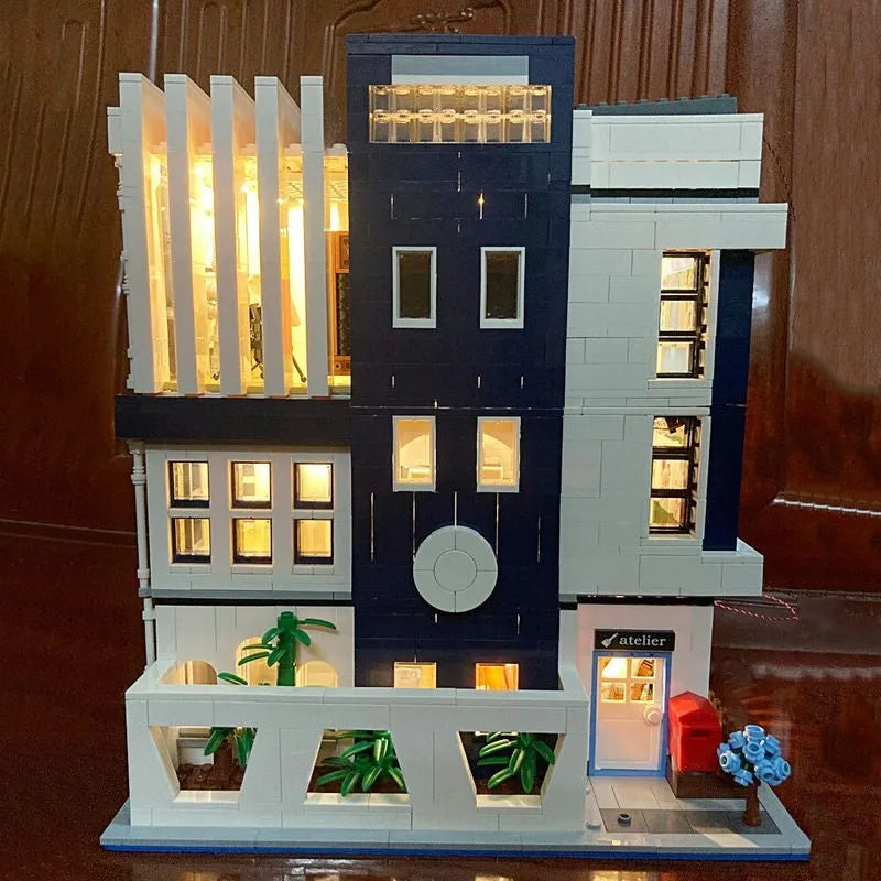 UG MOC Building Block Set: Street Art Gallery Showcase LED, Model UG10201