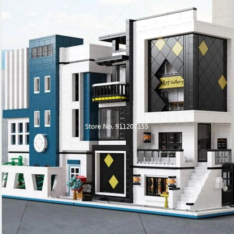 UG MOC Building Block Set: Street Art Gallery Showcase LED, Model UG10201