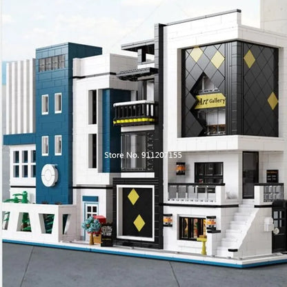 UG MOC Building Block Set: Street Art Gallery Showcase LED, Model UG10201