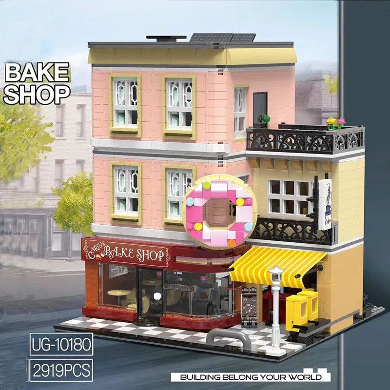 UG MOC Building Block Set: Street Expert Bakery Shop 10180