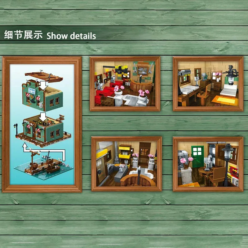 UG MOC Building Block Set: Street Expert Fisherman Club House 30107