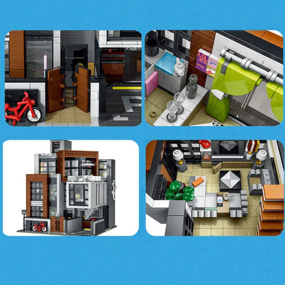 UG MOC Building Block Set: Street Expert Modern Brown Villa 10204