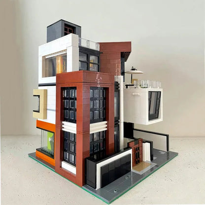 UG MOC Building Block Set: Street Expert Modern Brown Villa 10204