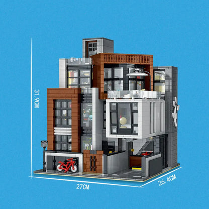 UG MOC Building Block Set: Street Expert Modern Brown Villa 10204