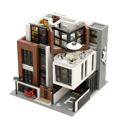 UG MOC Building Block Set: Street Expert Modern Brown Villa 10204