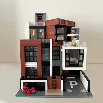 UG MOC Building Block Set: Street Expert Modern Brown Villa 10204