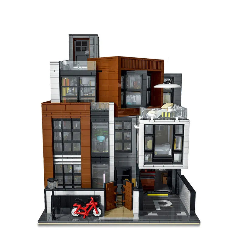UG MOC Building Block Set: Street Expert Modern Brown Villa 10204