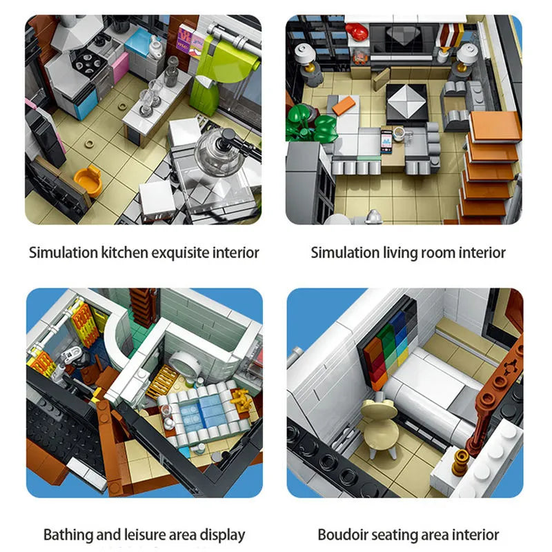 UG MOC Building Block Set: Street Expert Modern Brown Villa 10204
