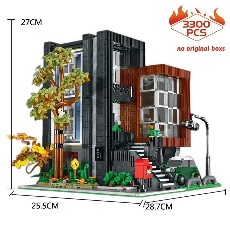 UG MOC Building Block Set: Street Expert Modern Korean Villa 10205