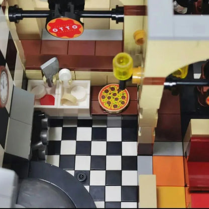 UG MOC Building Block Set: Street Expert City Pizza House 10202