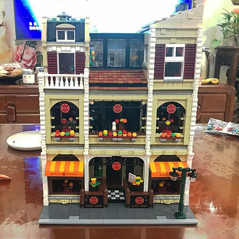 UG MOC Building Block Set: Street Expert City Pizza House 10202