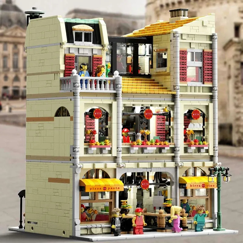 UG MOC Building Block Set: Street Expert City Pizza House 10202