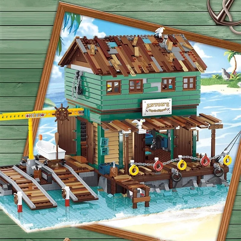 UG MOC Building Block Set: Street Expert City Ship Repair Yard 30106