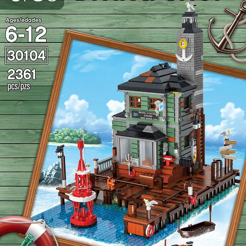 UG MOC Building Block Set: Street Expert The City Diving Shop 30104