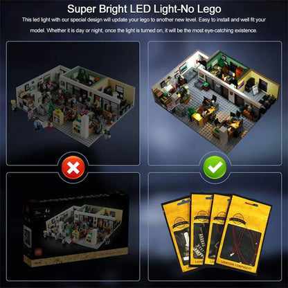 Vonado LED Light Kit for Ideas 21336 The Office Building (Lights Only), Model L21336