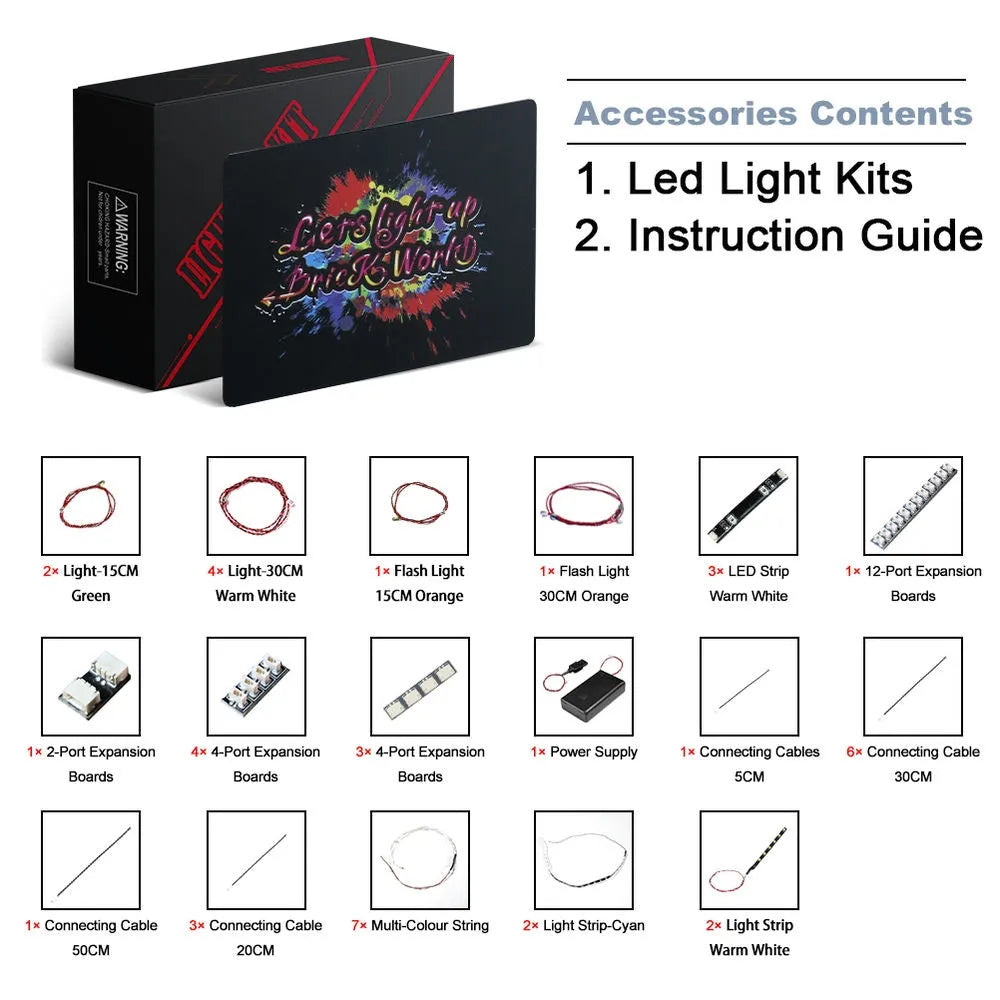 Vonado LED Light Kit for 10303 Loop Roller Coaster (Lights Only), Model L10303