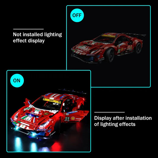Vonado LED Light Kit for 42125 Ferrari 488 GTE (Lights Only), Model L42125