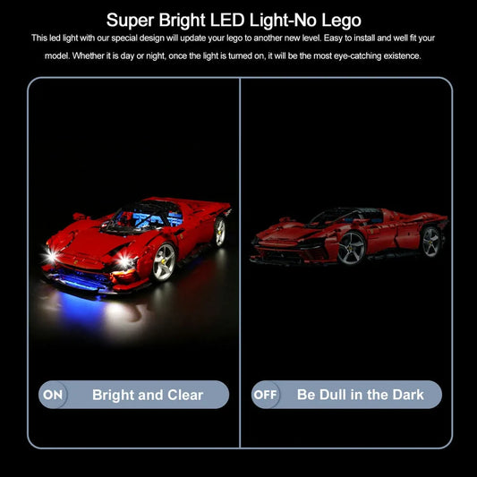 Vonado LED Light Kit for 42143 Ferrari Daytona SP3 (Lights Only), Model L42143