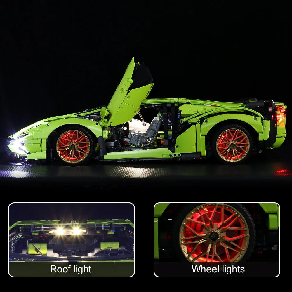 Vonado LED Light Kit for 42115 Lamborghini Sian FKP 37 (Lights Only), Model L42115